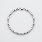 Silver Alpha Bead Bracelet