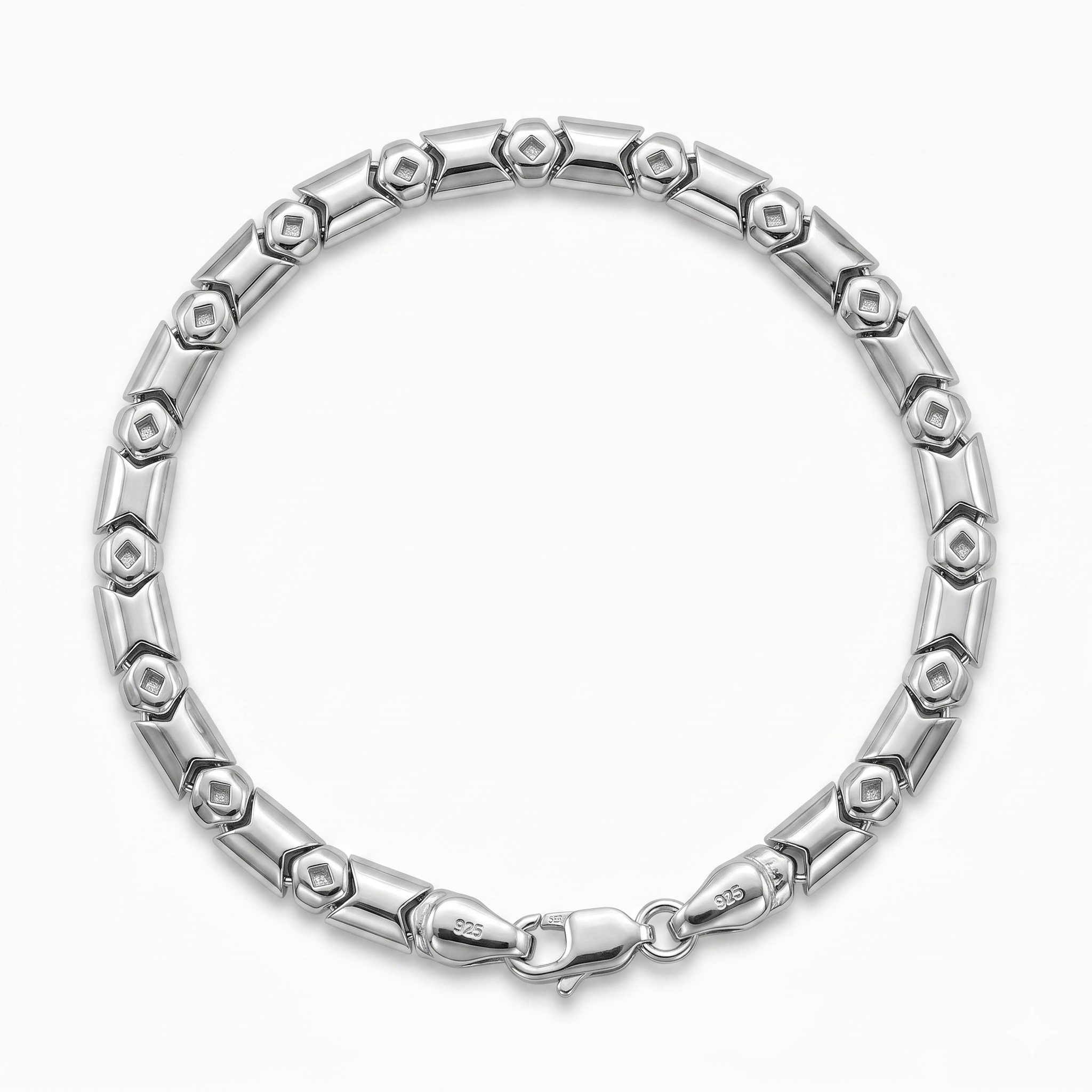 Silver Titan Hexa Bracelet