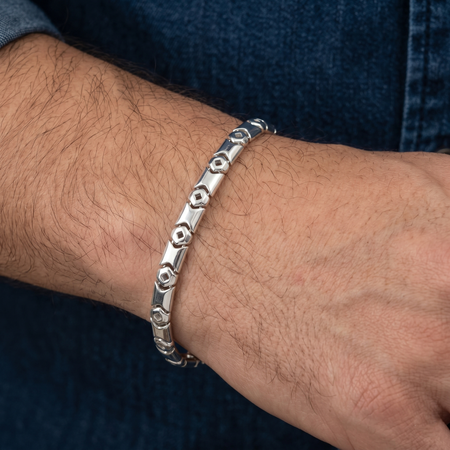 Silver Titan Hexa Bracelet