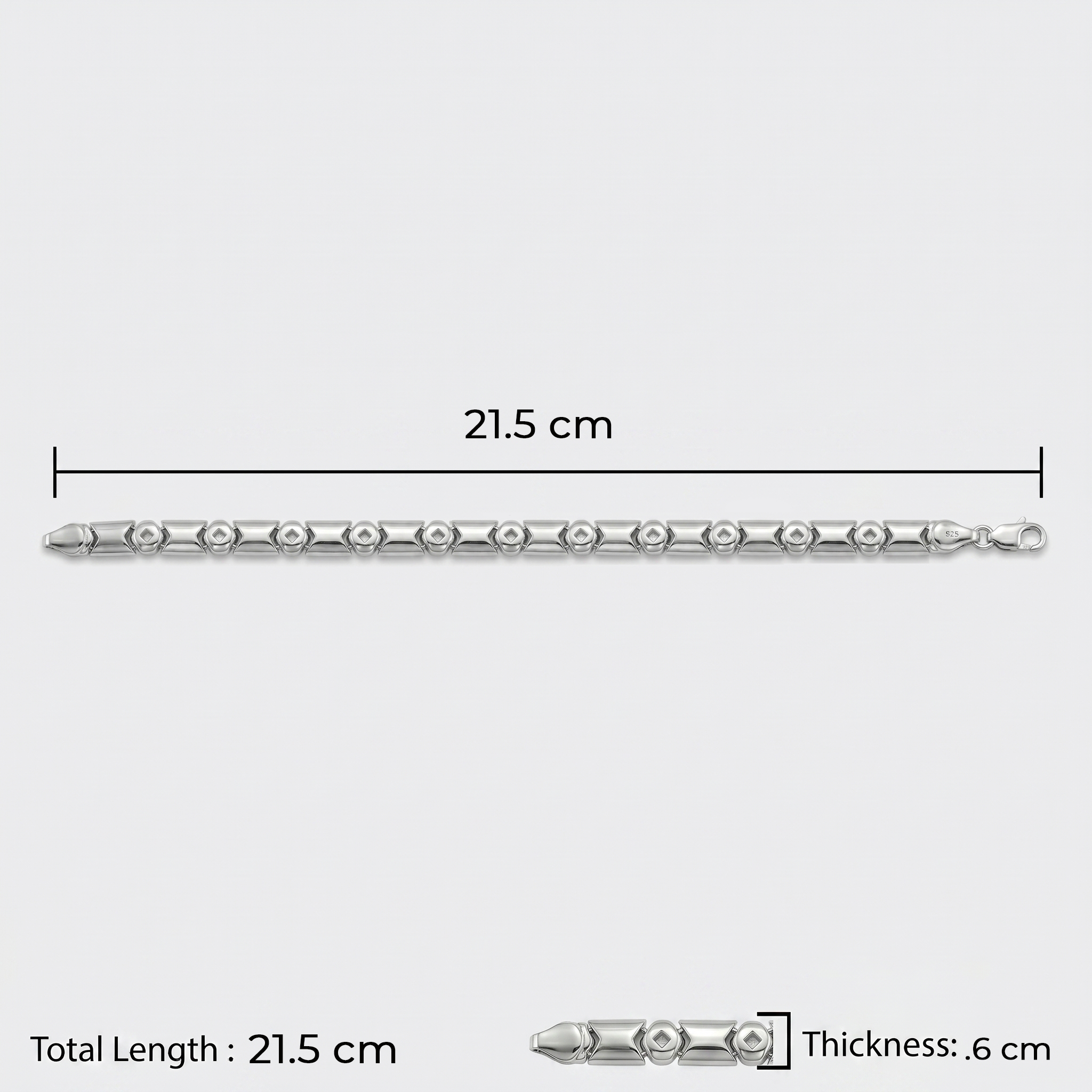 Silver Titan Hexa Bracelet