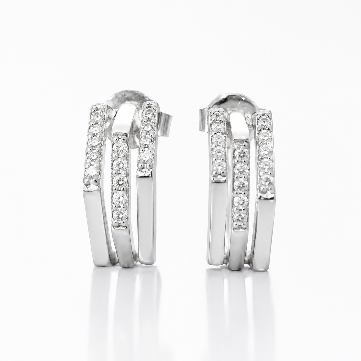 Celeste Double-Bar Hoop Earrings