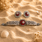 Raktakamala Heritage Choker Set with Earrings