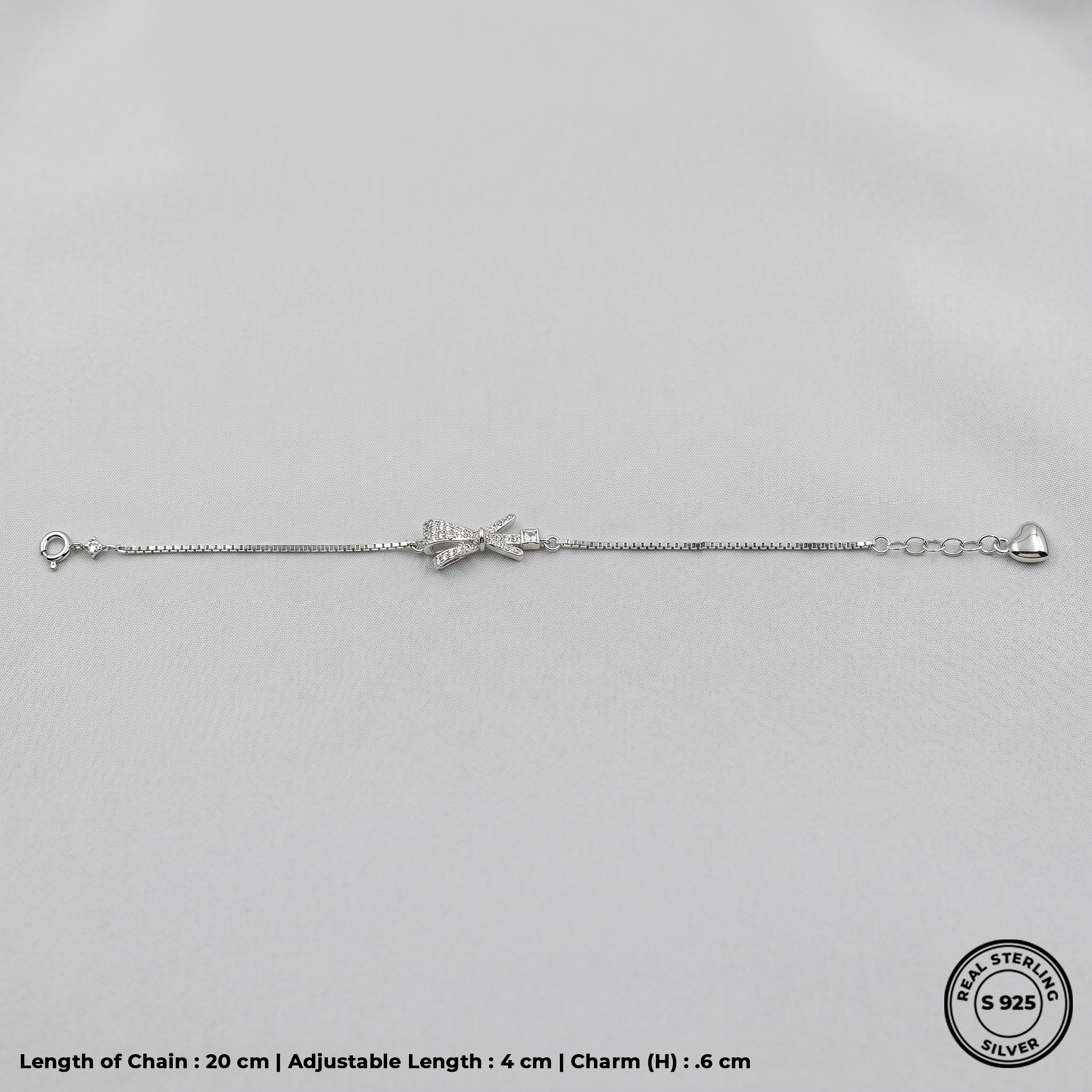 SIlver Celeste Bow Bracelet