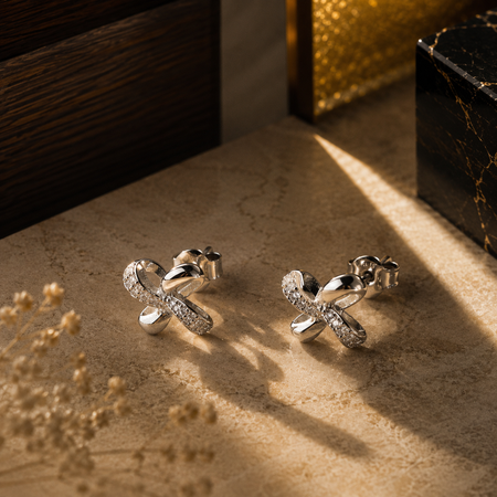 Interlace Knot Stud Earrings