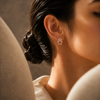Rose Gold Starlit Duo Stud Earrings