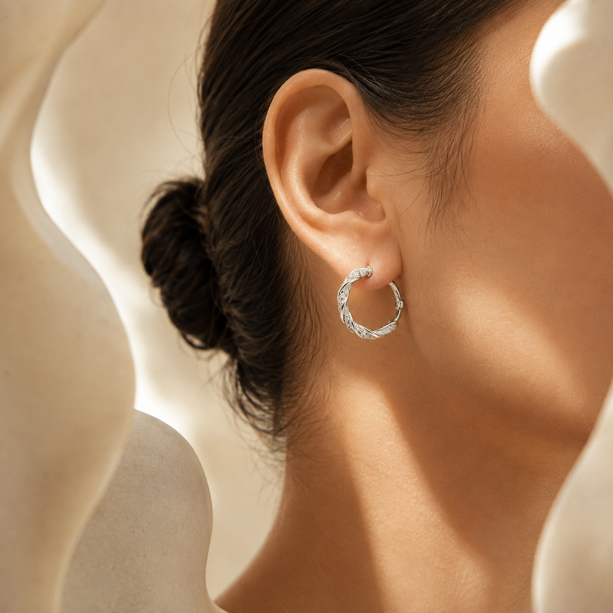 Willow Twist Hoop Earrings