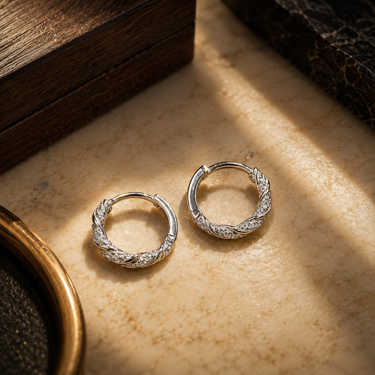 Willow Twist Hoop Earrings