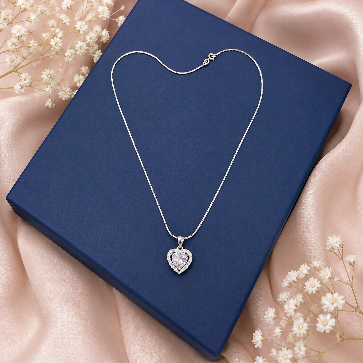Celeste Heart Pendant with Chain
