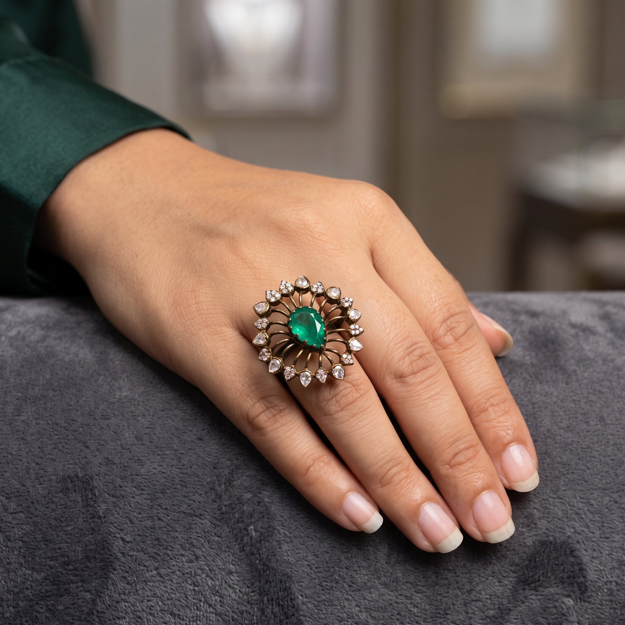 Mayura Ratna Polki Ring