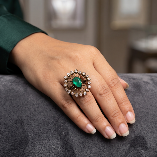 Mayura Ratna Polki Ring