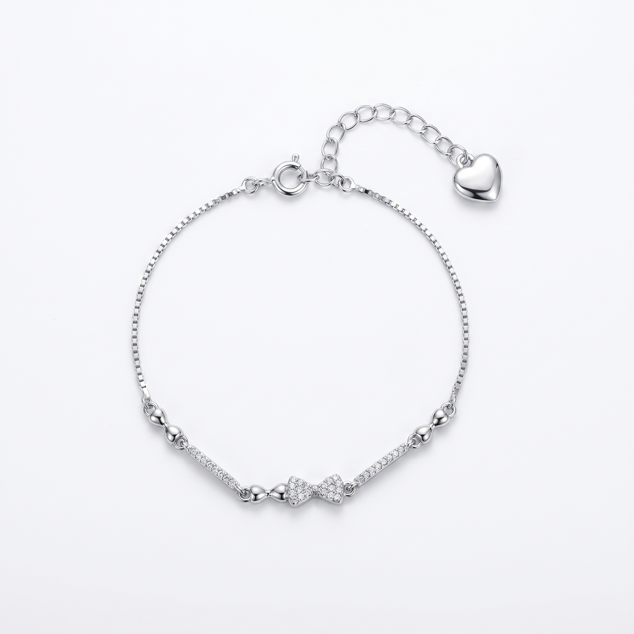 Silver Elan Bow Bracelet