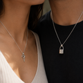 Key & Lock Couple Pendants (Without Chain)