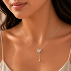 Butterfly Drop Pendant with Chain