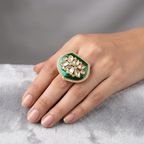 Pachai Padma Polki Ring