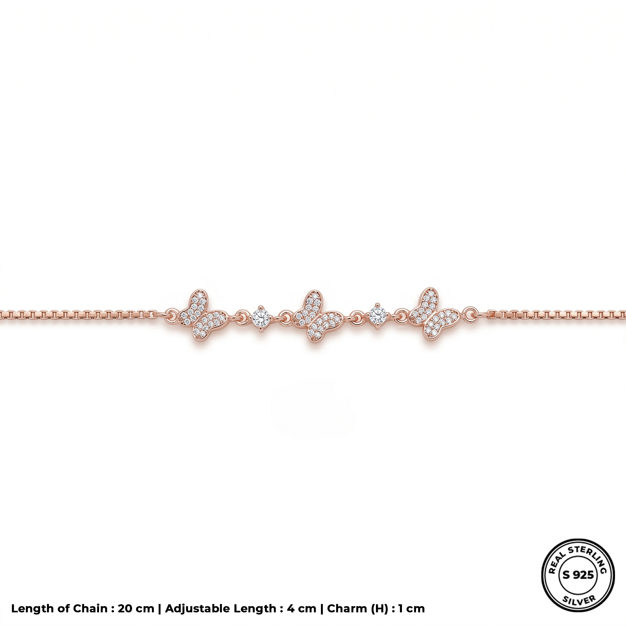 Silver Flutter Butterfly Bracelet
