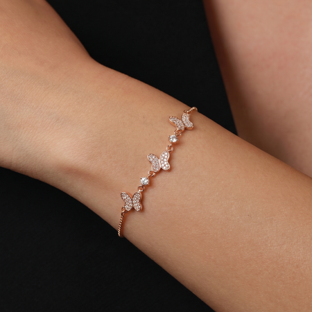 Silver Flutter Butterfly Bracelet