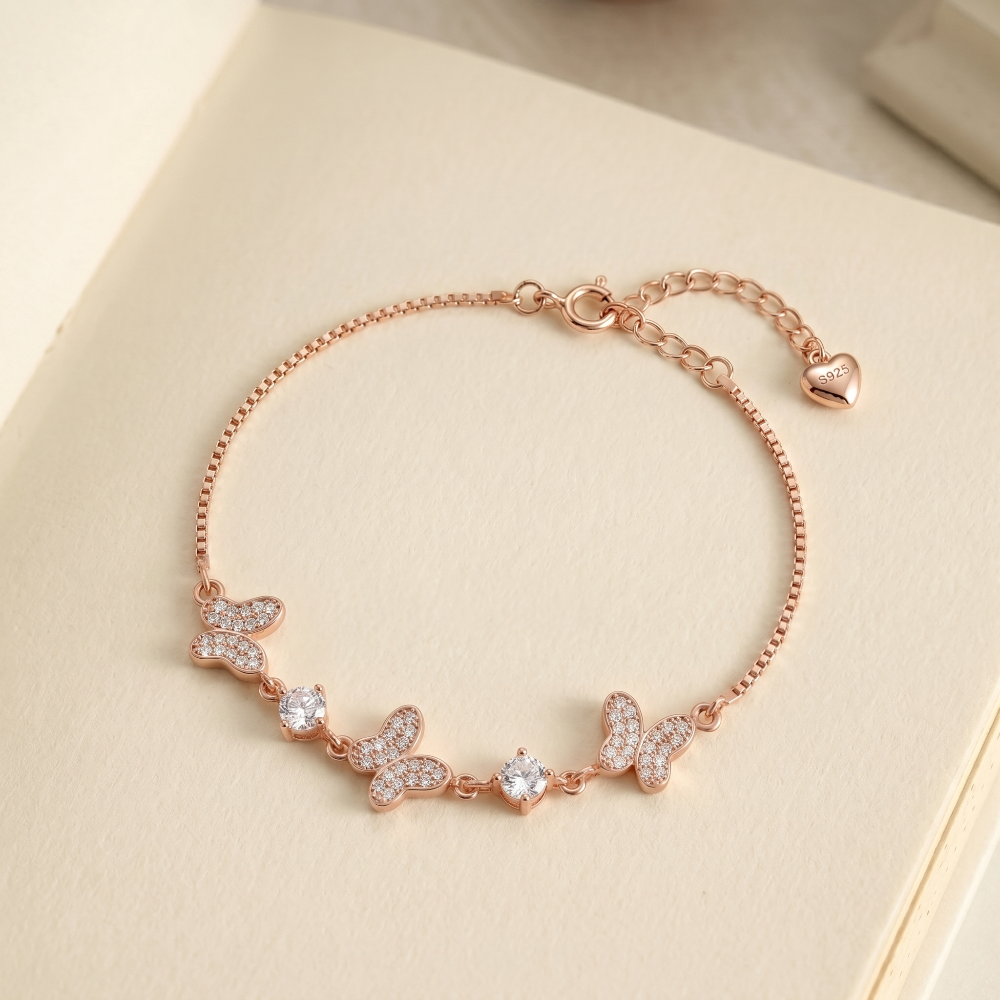 Silver Flutter Butterfly Bracelet