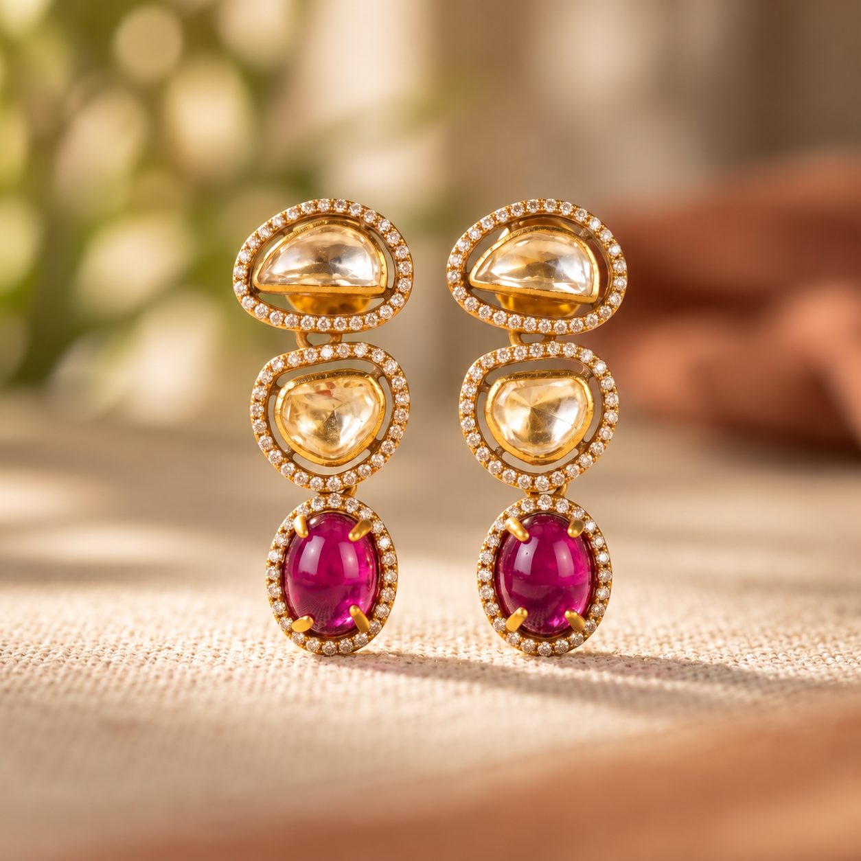 Kumudini Polki Earrings