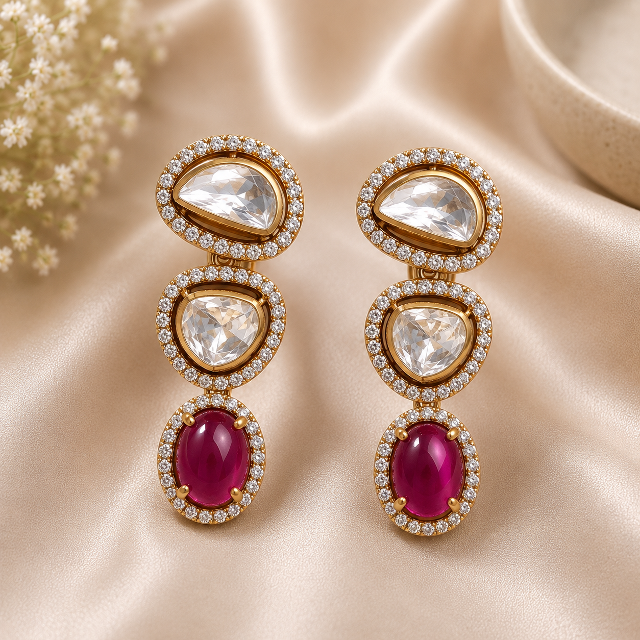 Kumudini Polki Earrings