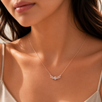 Angel Wings Rose Gold Pendant with Chain