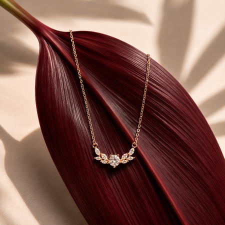 Angel Wings Rose Gold Pendant with Chain
