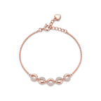 Silver Aurielle Loop Rose Bracelet