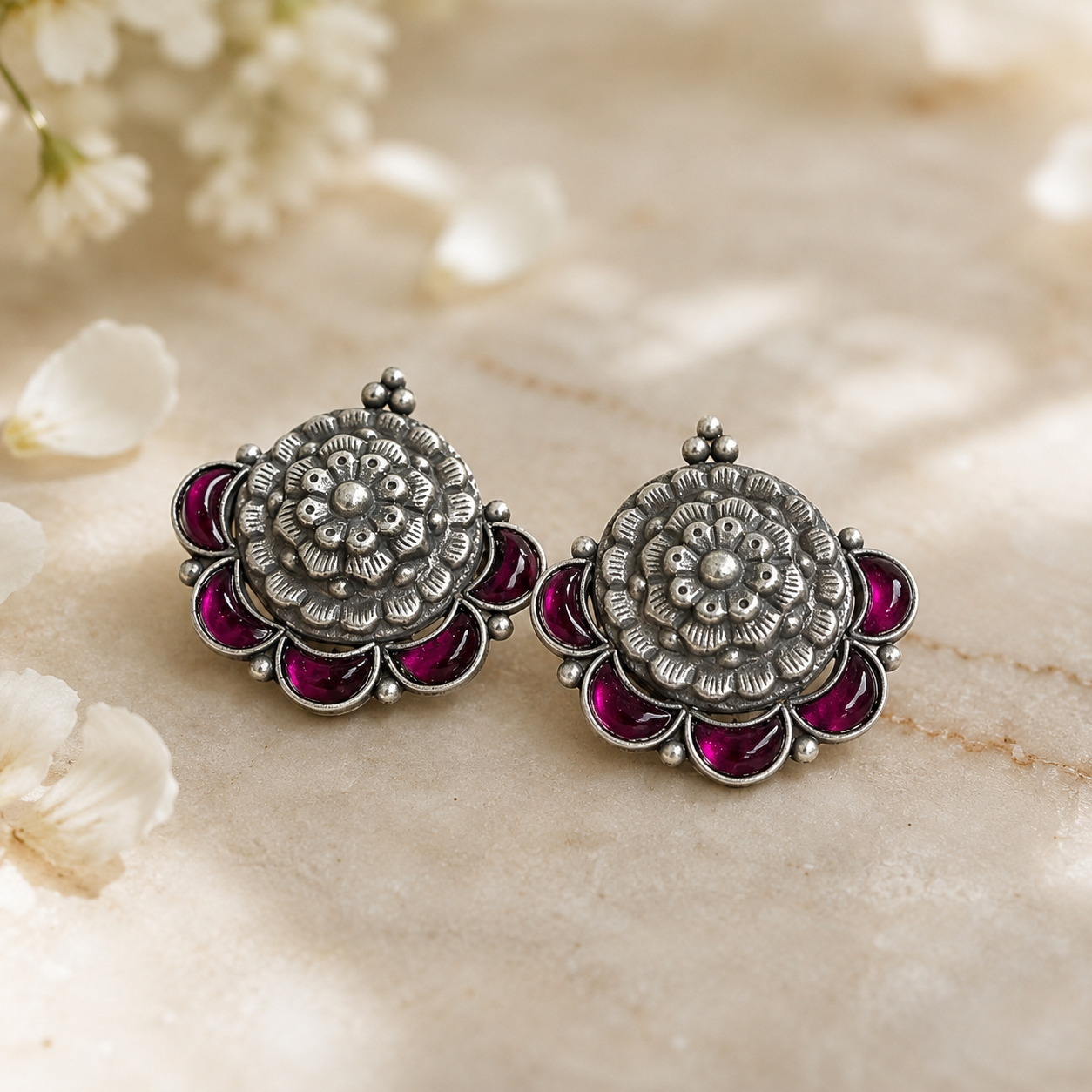 Padmika Temple Stud Earrings