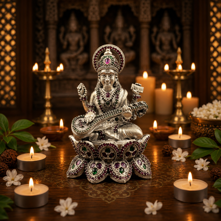 Veena Vibhuti Saraswati Idol