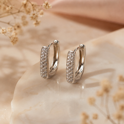 Lumière Pavé Hoop Earrings